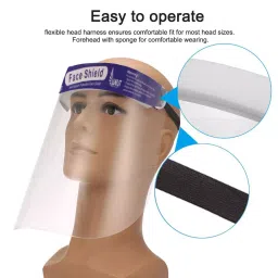 Ladista 175 Micron Disposable Face Shield with Adjustable Elastic Strap LD5162 image 3