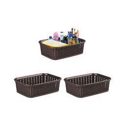 Aura Brown Set of 3 Regular Multi-Utility Organisers-11