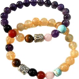 Divine souvenirs Unisex Set Of 2 Artificial Beaded Elasticated Bracelets-image-80