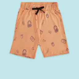 Pantaloons Junior Peach Cotton Printed Shorts-picture-21