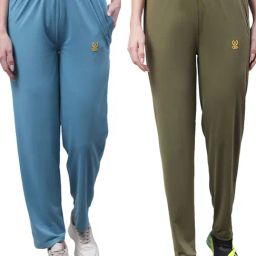 Vimal Jonney Blue & Green Cotton Track Pants - Pack Of 2-picture-8