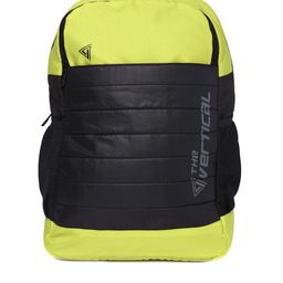 THe VerTicaL Unisex Lime Green & Black Laptop Backpack-image-62