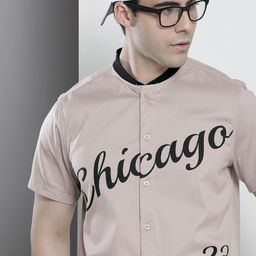 The Indian Garage Co Men Grey Typography Printed Casual Shirt-image-99