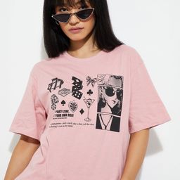 max Women Printed Extended Sleeves T-shirt-image-98