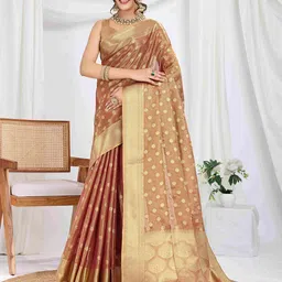 Ishin Ethnic Motifs Woven Design Zari Tissue Saree-39