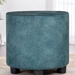 Ikiriya Blue Wooden Round Ottomans-image-84