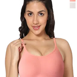 In Care Pack Of 2 Full Coverage Non Padded Pure Cotton Workout Bra With All Day Comfort-picture-18