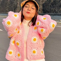 Sugercandy Women Floral Woollen Cardigan-image-10