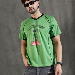 FUGAZEE Men Graphic Printed V-Neck T-shirt-image-33