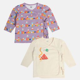 MINI KLUB Infant Girls Pack Of 2 Printed  Cotton Jhablas 27NGFV677-image-70