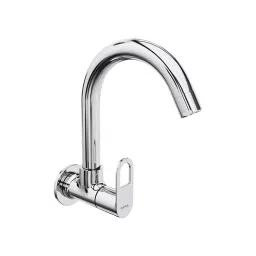 Cera Elante Sink Cock (Wall Mounted) With 150 mm (6 inch) Long Swivel Spout And Wall Flange, F1022251-image-98