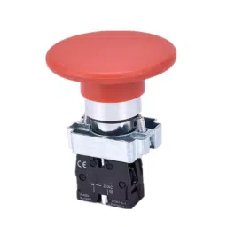 Sibass Electric Jumbo Mushroom Push Button Diameter 22.5 mm Metal Body Without Contact Element with CE Mark, Red, SE-BR42 (Pack of 160)-20