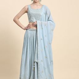 VANAKARA Embroidered Ready to Wear Lehenga & Blouse With Dupatta-image-20