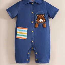 Hopscotch Denim Bear Buddy Cotton Romper-picture-16