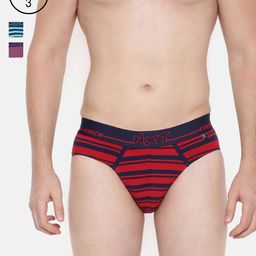 Force NXT Men Pack of 3 Striped Basic Assorted Briefs MNFL-56-PO3-picture-6