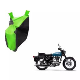 Auto Pearl Waterproof Two Wheeler Cover For Royal Enfield Bullet 350 (Green & Black)-28