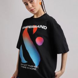 Weezy Women Bio Finish Graphic Printed Round Neck Pure Cotton Oversized T-shirt-image-53