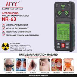 HTC Instrument Geiger Counter | Nuclear Radiation Detector | Portable Radiation Dosimeter with Color LCD Display | Model: NR-63 image 5