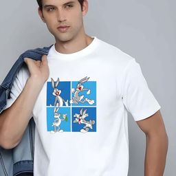 KAIDO Graphic Printed Round Neck Cotton T-shirt-image-63