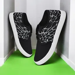 Spotwalk Men Canvas Printed Lace Ups Sneakers-picture-35