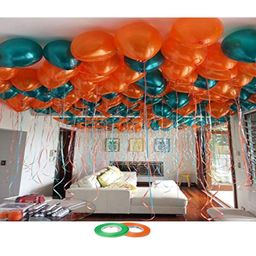 AMFIN Metallic Balloons Orage & Green - Pack of 100-image-97