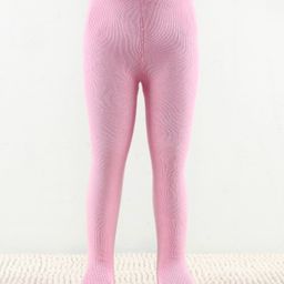 Cute Walk by Babyhug Anti Bacterial Tights Solid Design - Pink-image-44