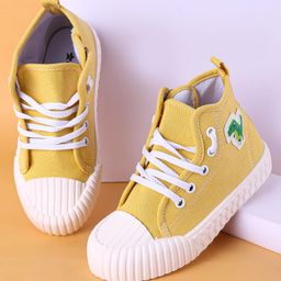 Cute Walk by Babyhug Lace Up Closure Casual Shoes With Dino Patch Applique - Yellow-image-68
