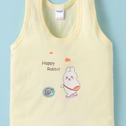 Tango Single Jersey Knit Sleeveless Vests with Bunny Print - Yellow-picture-18
