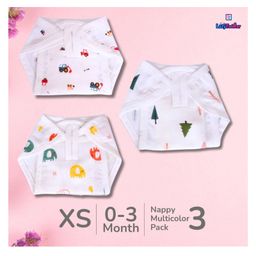 LazyToddler Muslin Nappy Set of 3 Extra Small (ELE)-12
