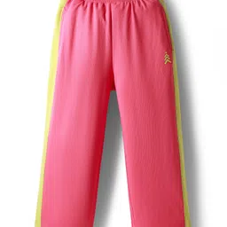 Pine Kids Cotton Knit Full Length Track Pant with Logo Print - Dark Pink-picture-30