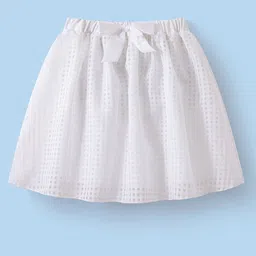 Mark & Mia Girls Checked Flared Knee Length Skirt-image-96