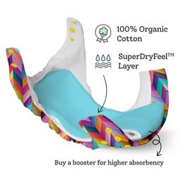 SuperBottoms Reusable and Washable Cloth Diapers for Babies Cloth Diaper Freesize Uno Abstract Print - Multicolor image 4