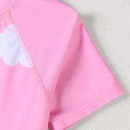 Mark & Mia Half Raglan Sleeves Printed Legged Swimsuit with Mermaid Print - Pink image 4