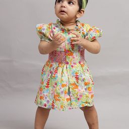 Nature Nook Kids Girls Floral Printed Fit and Flare Dress-image-47