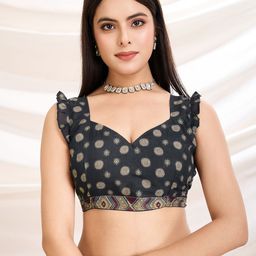 Mantrotsav Ajrak Block Saree image 5