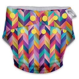 SuperBottoms Reusable and Washable Cloth Diapers for Babies Cloth Diaper Freesize Uno Abstract Print - Multicolor image 5