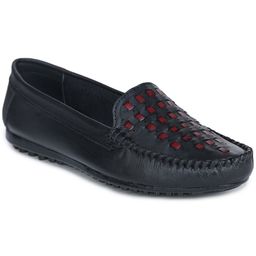 Zoom Shoes Women Textured Leather Loafers-15