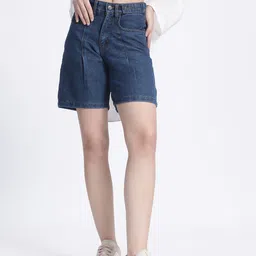 glitchez Women Denim Appeal Washed Effect Regular Fit Jorts-image-29