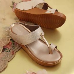 Iconics Women's Gold Toe Ring Wedges-image-12