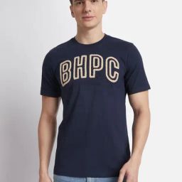 Beverly Hills Polo Club Navy Regular Fit Pure Cotton Crew T-Shirt-image-82