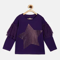 MINI KLUB Purple Embellished Organic Cotton Top-image-68