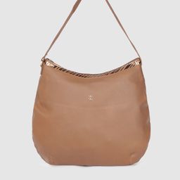 Baggit Tan Brown Solid Hobo Bag-image-13