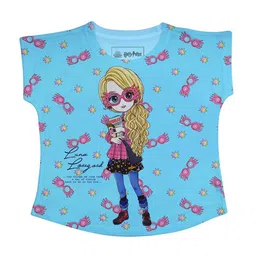 Harry Potter Blue & Pink Harry Potter Printed Printed Regular Top-picture-12
