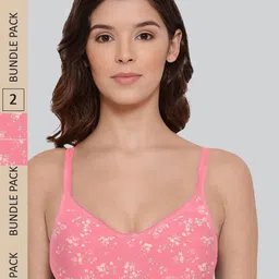 LYRA Pack Of 2 Printed Combed Cotton Wirefree Secret Support Bra with Detachable Strap-picture-3