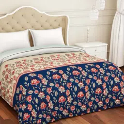 Spaces Blue Cotton 210 TC Atrium Plus Double Bed Quilt Rajais-image-19