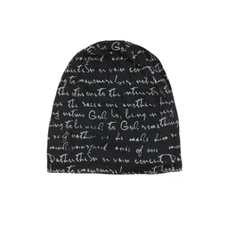 iSWEVEN Unisex Black & Grey Printed Beanie-image-48