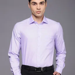 Louis Philippe Pure Cotton Classic Fit Formal Shirt-image-91