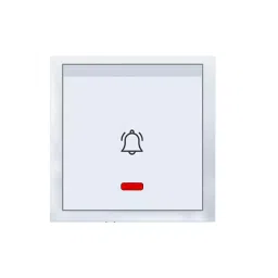 RAPID Stylish Bell Push Switch With Indicator 2 Module 6 Amp White, R-2020 (Pack of 10)-73