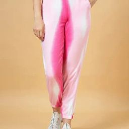 Ajile by Pantaloons Pink Cotton Printed Joggers-image-77