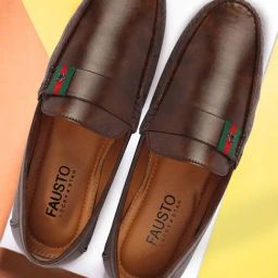 Fausto Men's Brown Casual Loafers-image-34